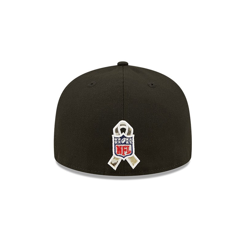 Black New Era New England Patriots NFL Salute To Service Fitted Cap 59fifty | KZHF64572