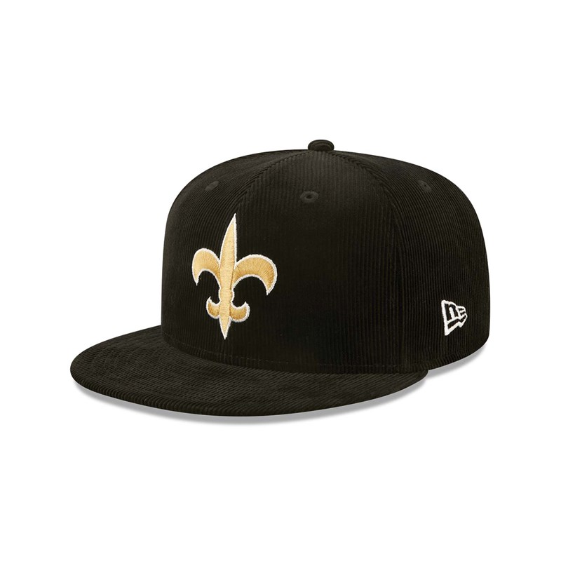 Black New Era New Orleans Saints NFL Retro Cord Cap 9fifty | SCYP40681