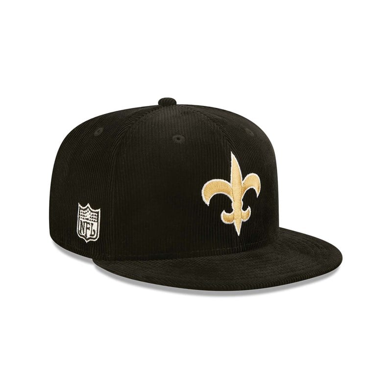 Black New Era New Orleans Saints NFL Retro Cord Cap 9fifty | SCYP40681