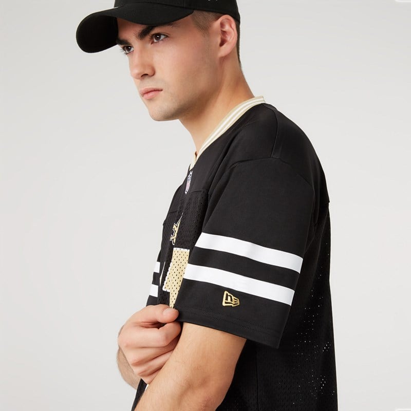 Black New Era New Orleans Saints Oversized Jersey T-Shirt | OCER17805