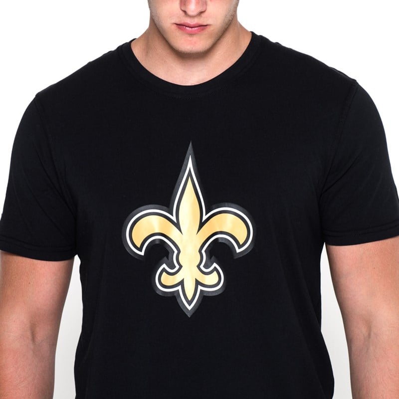 Black New Era New Orleans Saints Team Logo T-Shirt | MIJO48501