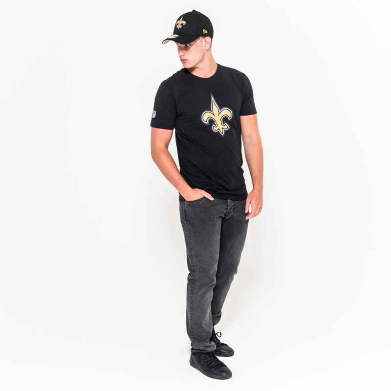 Black New Era New Orleans Saints Team Logo T-Shirt | MIJO48501