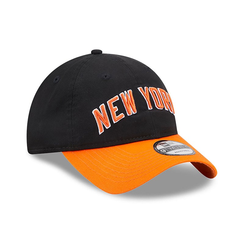 Black New Era New York Knicks Authentics City Edition Adjustable Cap 9twenty | ISDN32987