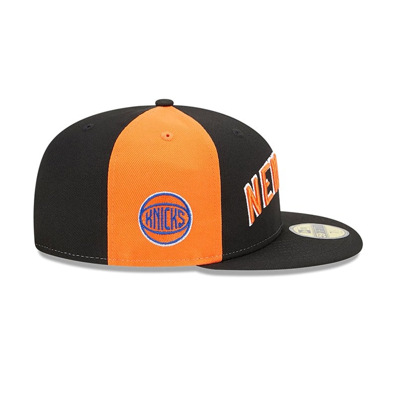 Black New Era New York Knicks Authentics City Edition Fitted Cap 59fifty | YLPR82364