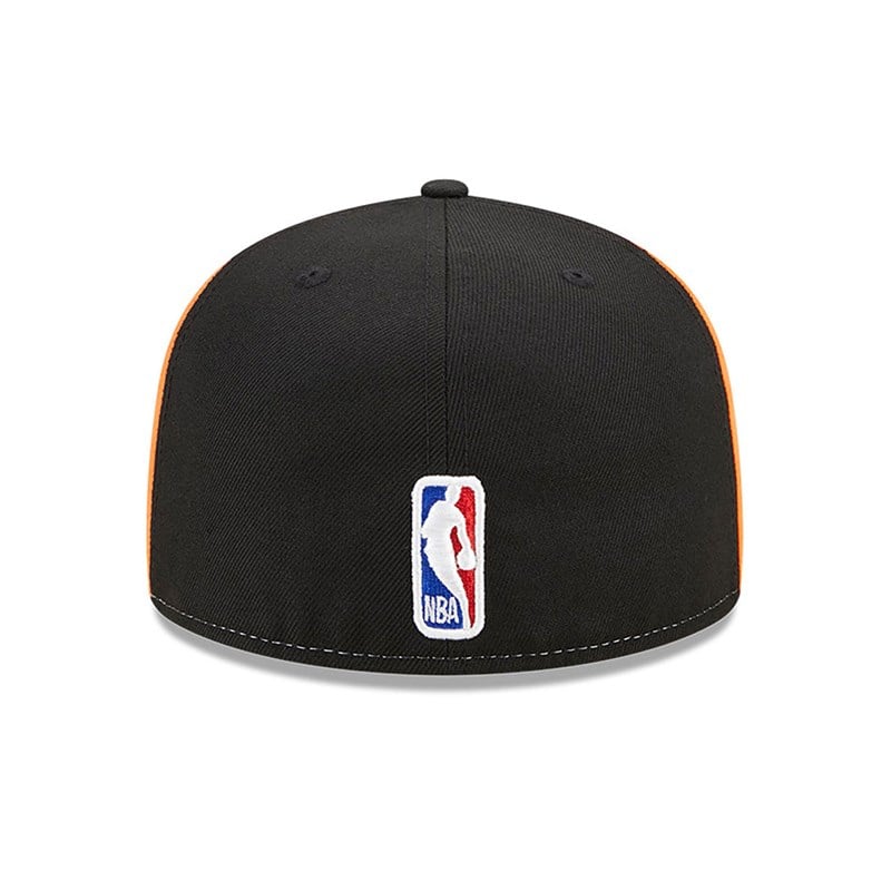 Black New Era New York Knicks Authentics City Edition Fitted Cap 59fifty | YLPR82364