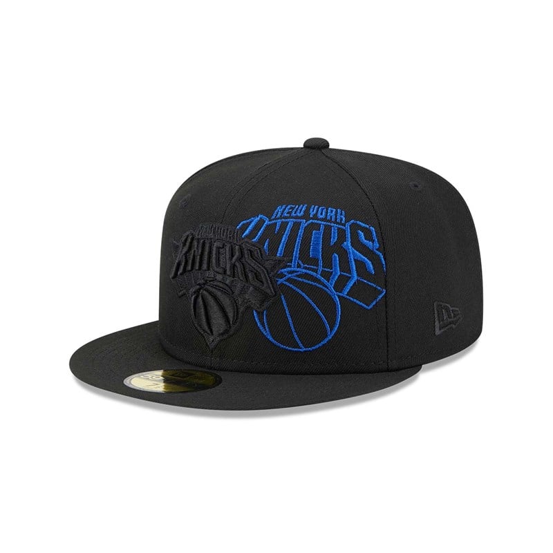 Black New Era New York Knicks NBA Elements Fitted Cap 59fifty | YFRA16527