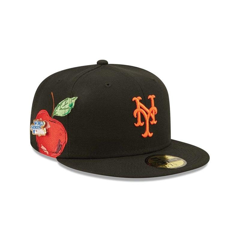 Black New Era New York Mets Fruit Fitted Cap 59fifty | TJSK46932