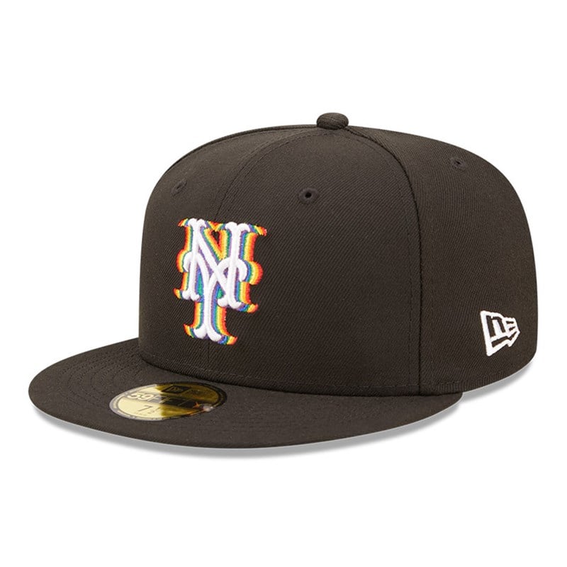 Black New Era New York Mets MLB Prismatic Fitted Cap 59fifty | ECNV65124