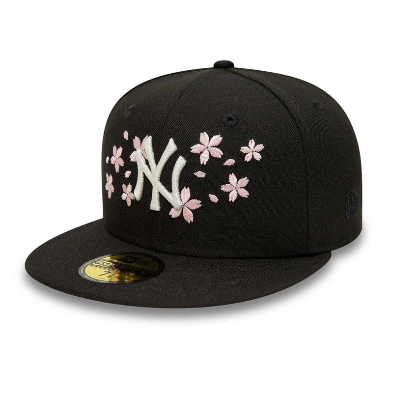 Black New Era New York Yankees Blossom Fitted Cap 59fifty | STJQ08372