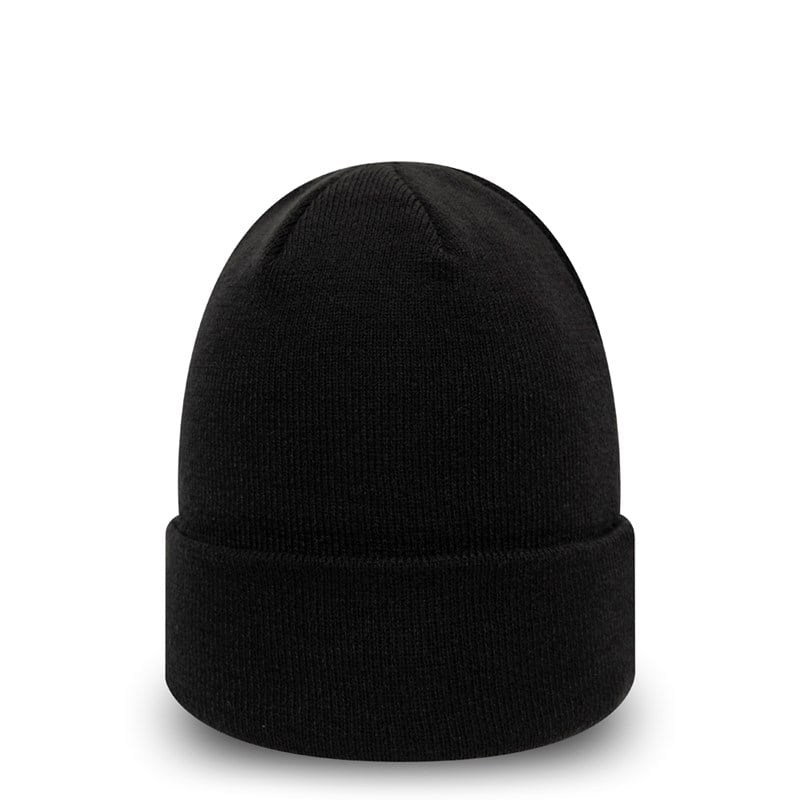 Black New Era New York Yankees Essential Cuff Beanie Hat Knit | DZVK58946