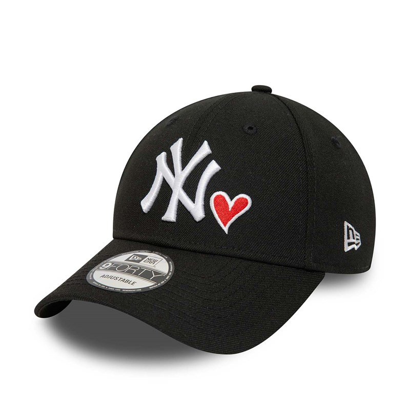 Black New Era New York Yankees Heart Pack Adjustable Cap 9forty | TSLR48763