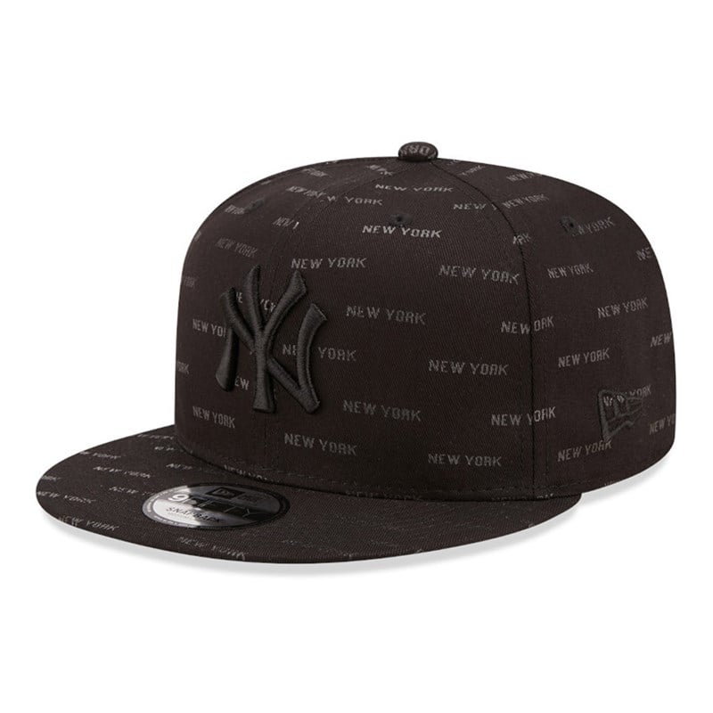 Black New Era New York Yankees Monogram Cap 9fifty | RWIF50329