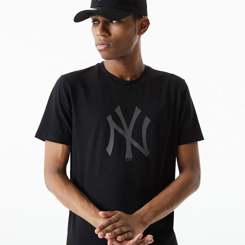 Black New Era New York Yankees Reflective Print T-Shirt | DHUG67831