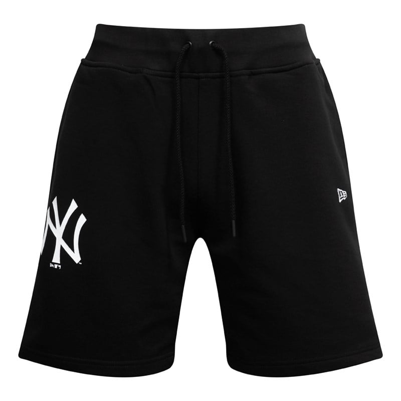 Black New Era New York Yankees Taped Tracksuit Bottoms Shorts | ITGK83925