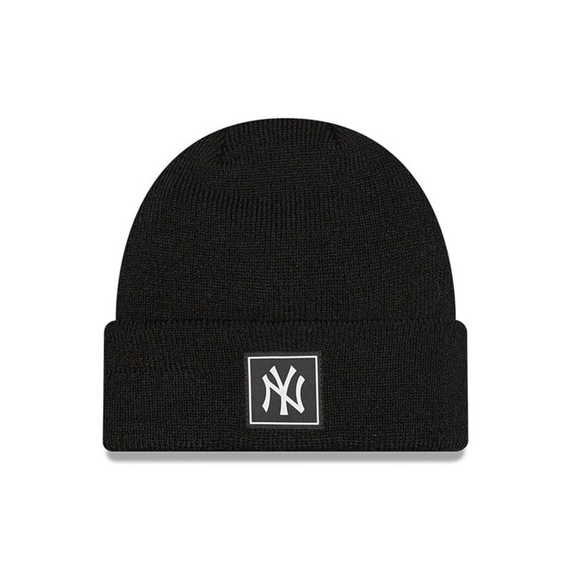 Black New Era New York Yankees Team Kids Beanie Hat Knit | OGFV29871