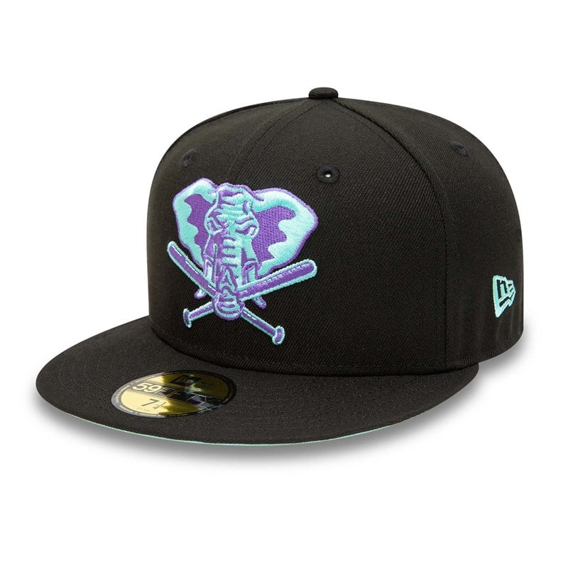 Black New Era Oakland Athletics And Tint Fitted Cap 59fifty | KHRT41269