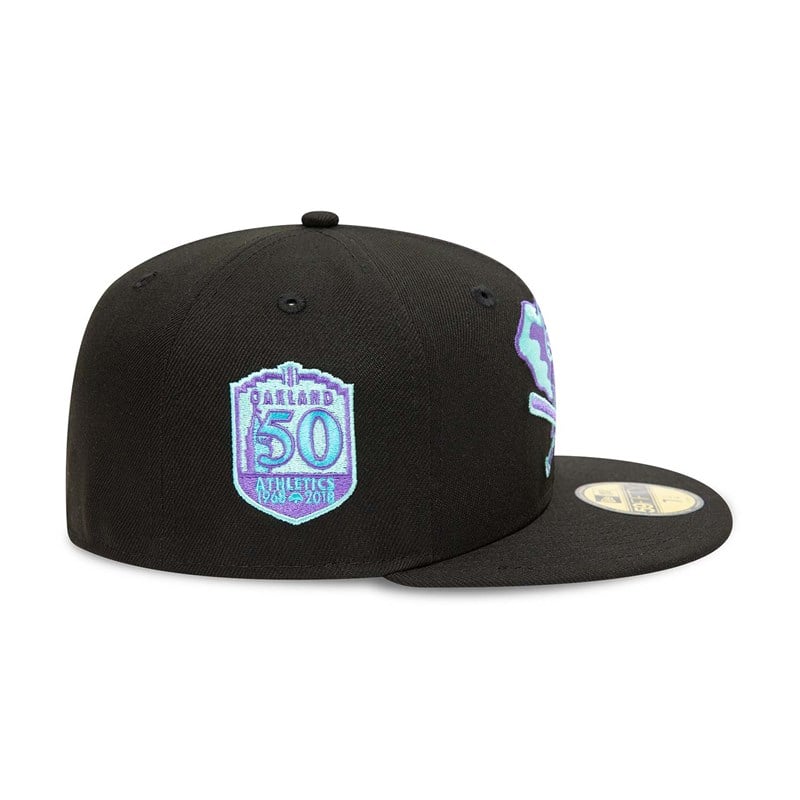 Black New Era Oakland Athletics And Tint Fitted Cap 59fifty | KHRT41269