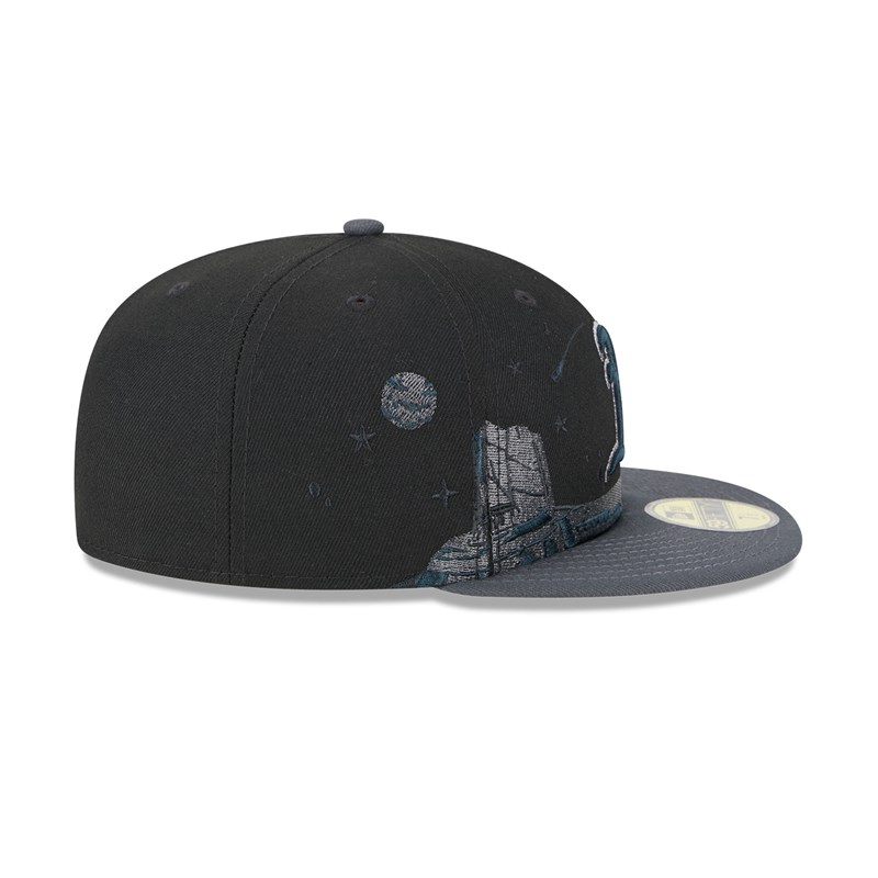 Black New Era Oakland Athletics Planetary Fitted Cap 59fifty | BZDV67390