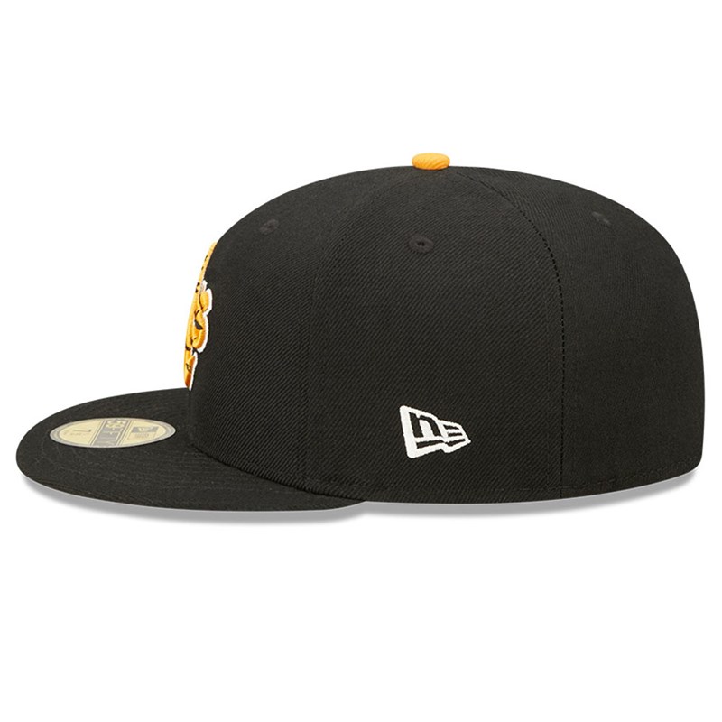 Black New Era Oakland Athletics Tiger Fill Fitted Cap 59fifty | BPEA64351