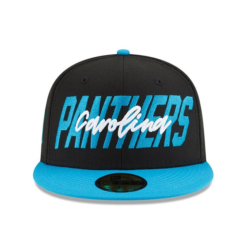 Black New Era Panthers NFL Draft Fitted Cap 59fifty | OPIM07146