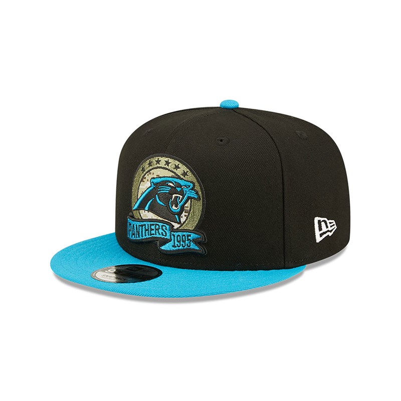 Black New Era Panthers NFL Salute To Service Cap 9fifty | REVJ65198