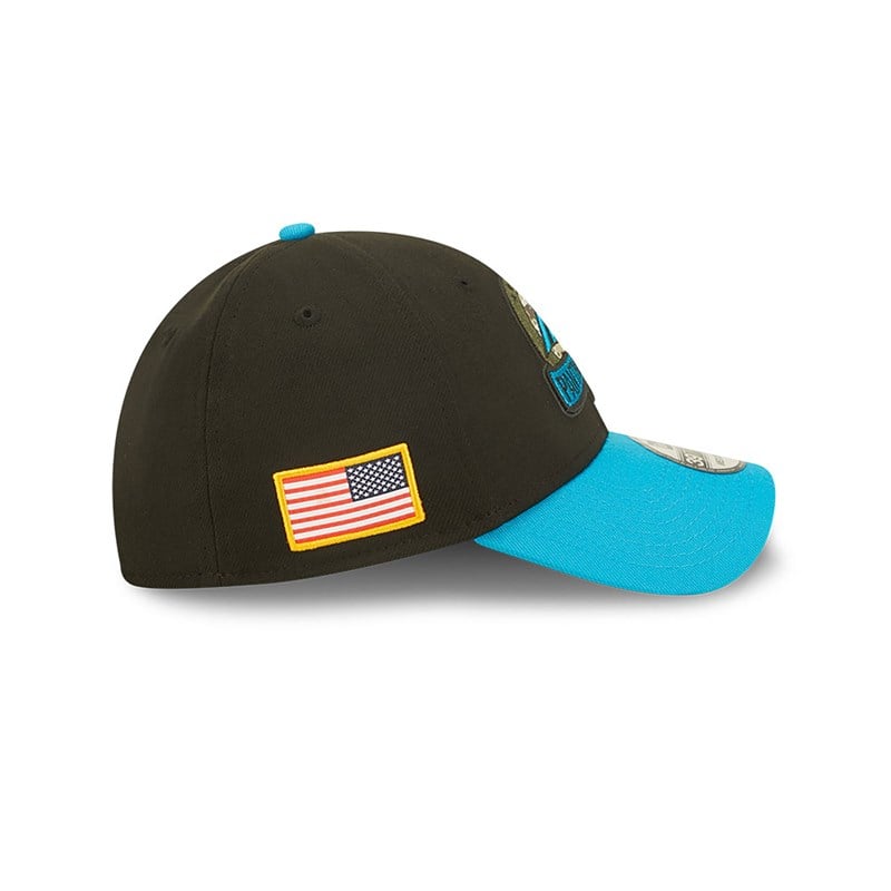 Black New Era Panthers NFL Salute To Service Stretch Fit Cap 39thirty | VZMQ91275