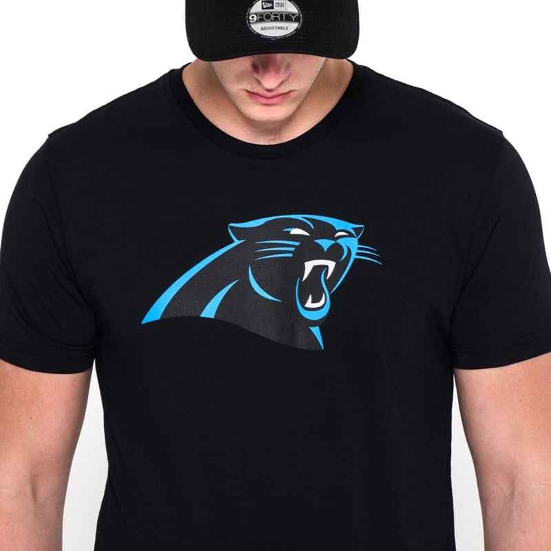 Black New Era Panthers Team Logo T-Shirt | REDQ64312