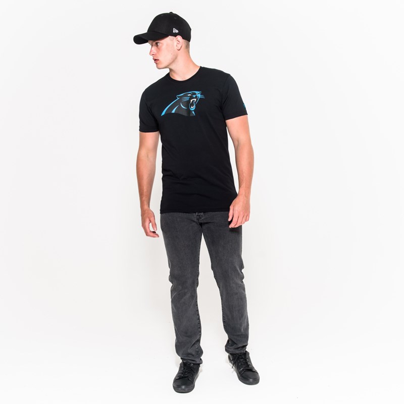 Black New Era Panthers Team Logo T-Shirt | REDQ64312