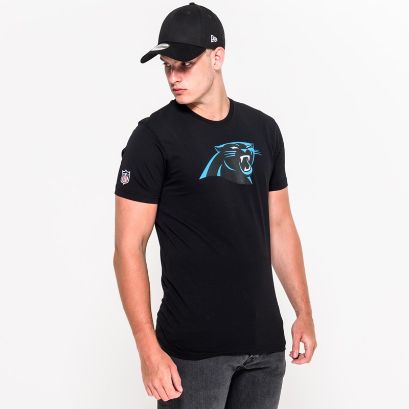 Black New Era Panthers Team Logo T-Shirt | REDQ64312