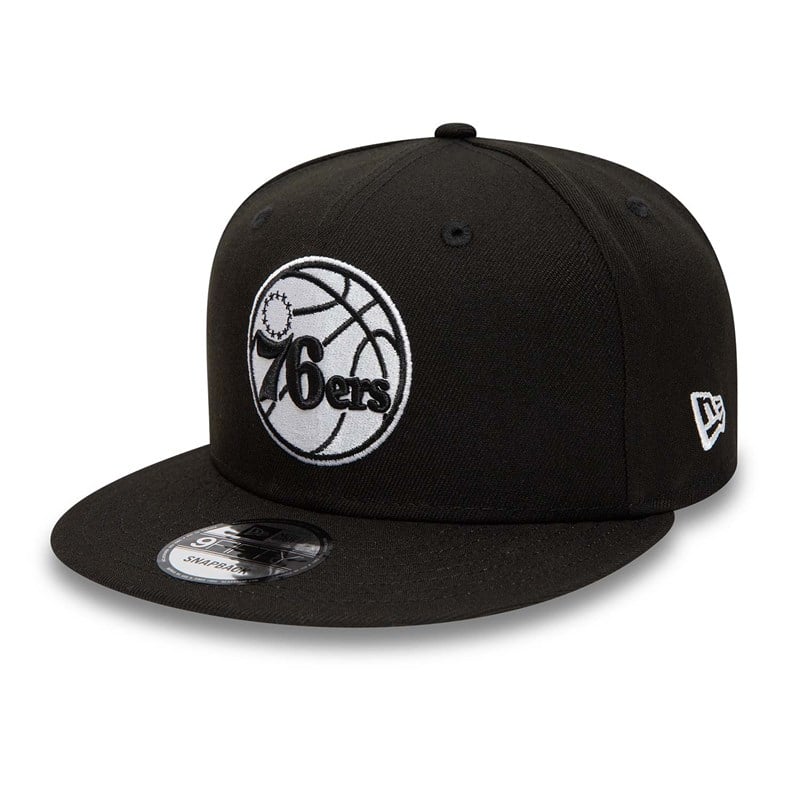 Black New Era Philadelphia 76ers Cap 9fifty | LAGP65091