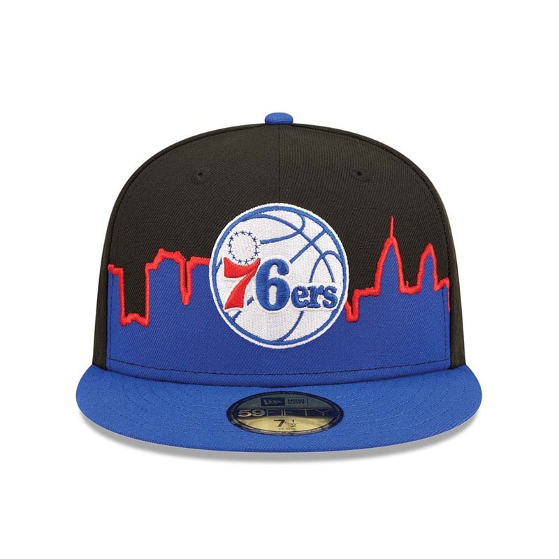 Black New Era Philadelphia 76ers NBA 2022 Fitted Cap 59fifty | SVYB90431