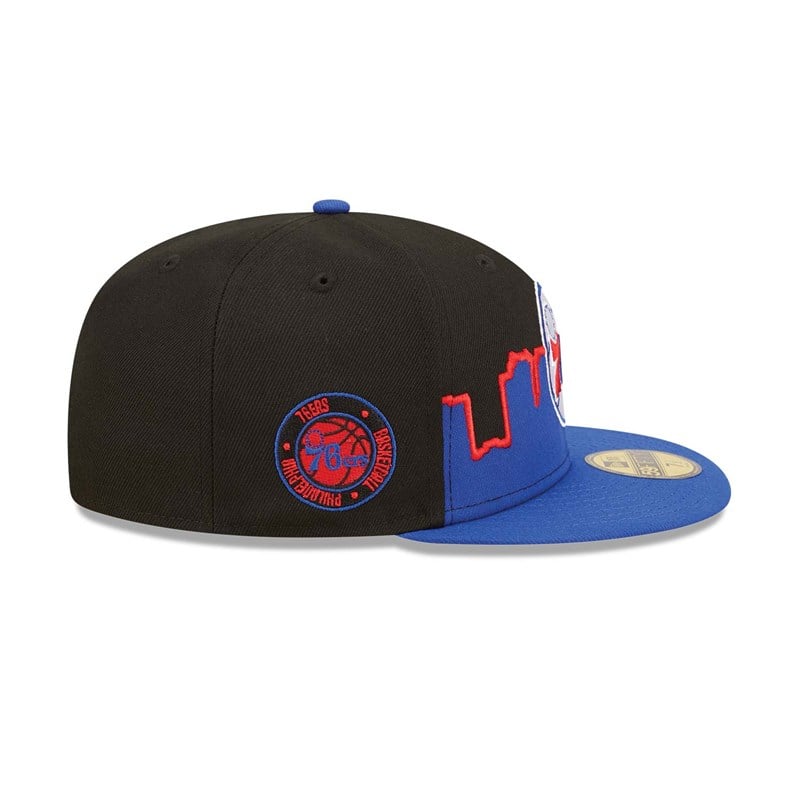 Black New Era Philadelphia 76ers NBA 2022 Fitted Cap 59fifty | SVYB90431