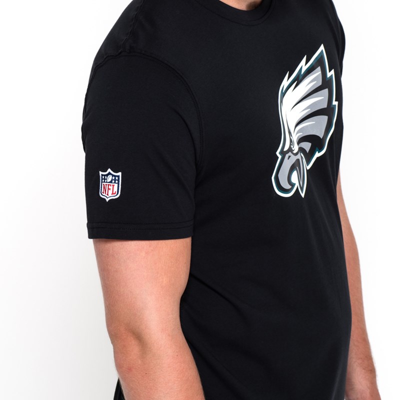 Black New Era Philadelphia Eagles Team Logo T-Shirt | TIDG07125