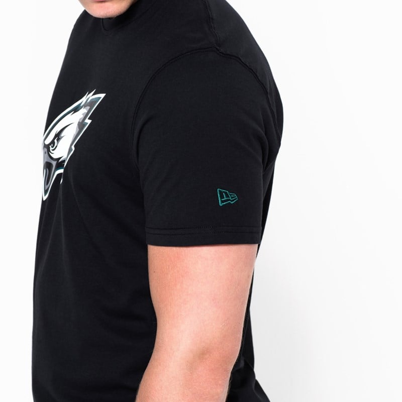 Black New Era Philadelphia Eagles Team Logo T-Shirt | TIDG07125