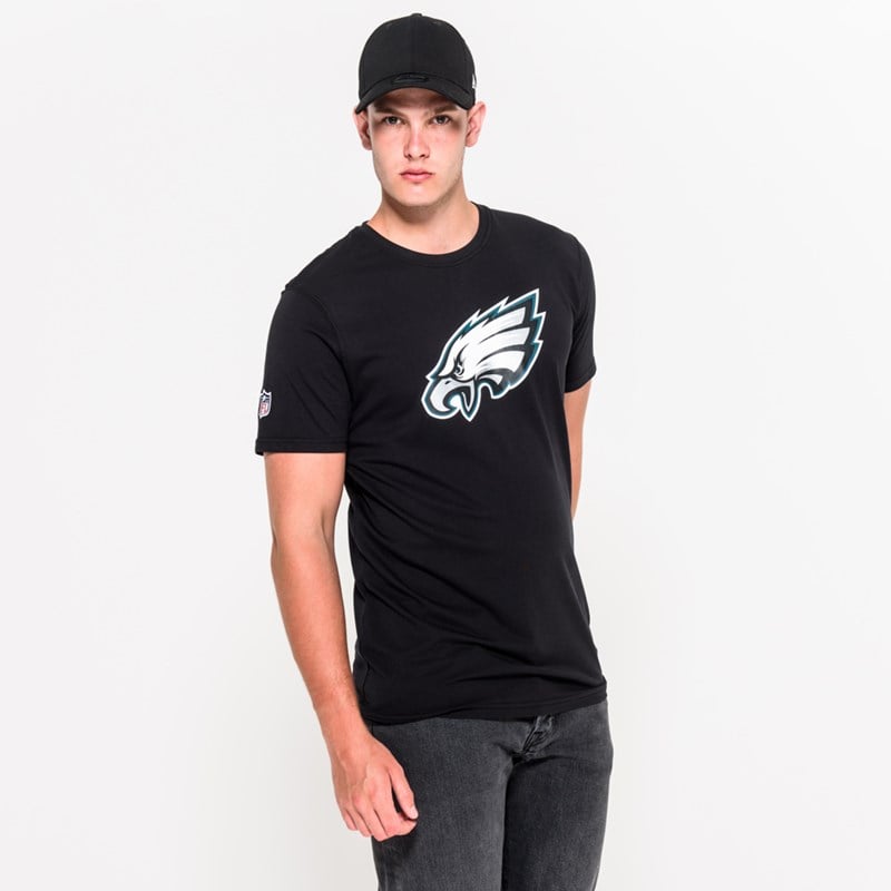 Black New Era Philadelphia Eagles Team Logo T-Shirt | TIDG07125