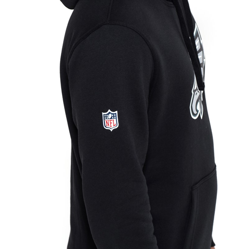 Black New Era Philadelphia Eagles Team Logo Hoodie | YWIS95837