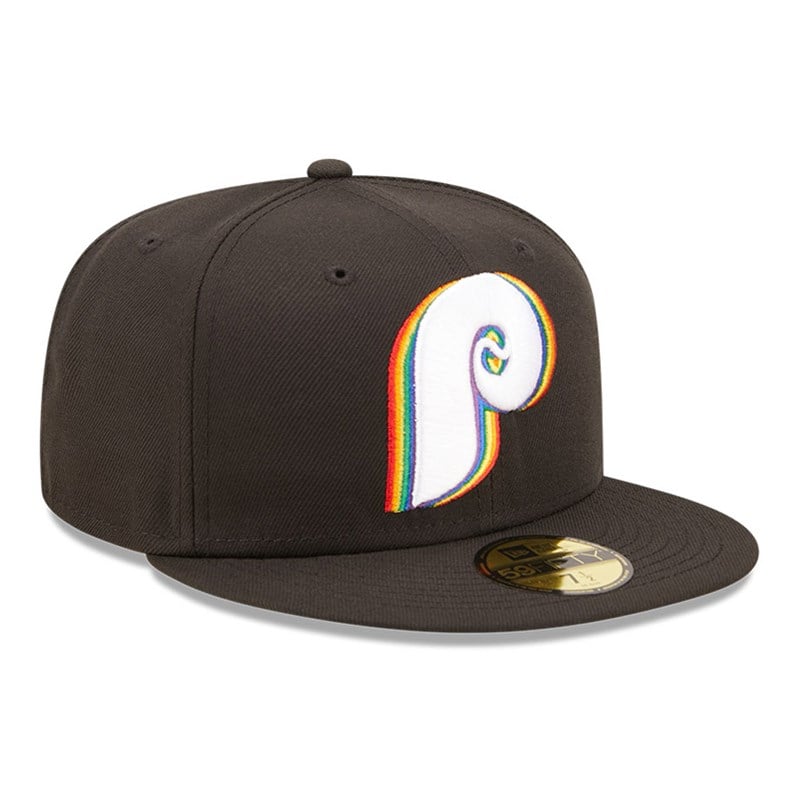 Black New Era Philadelphia Phillies MLB Prismatic Fitted Cap 59fifty | JEOD85672