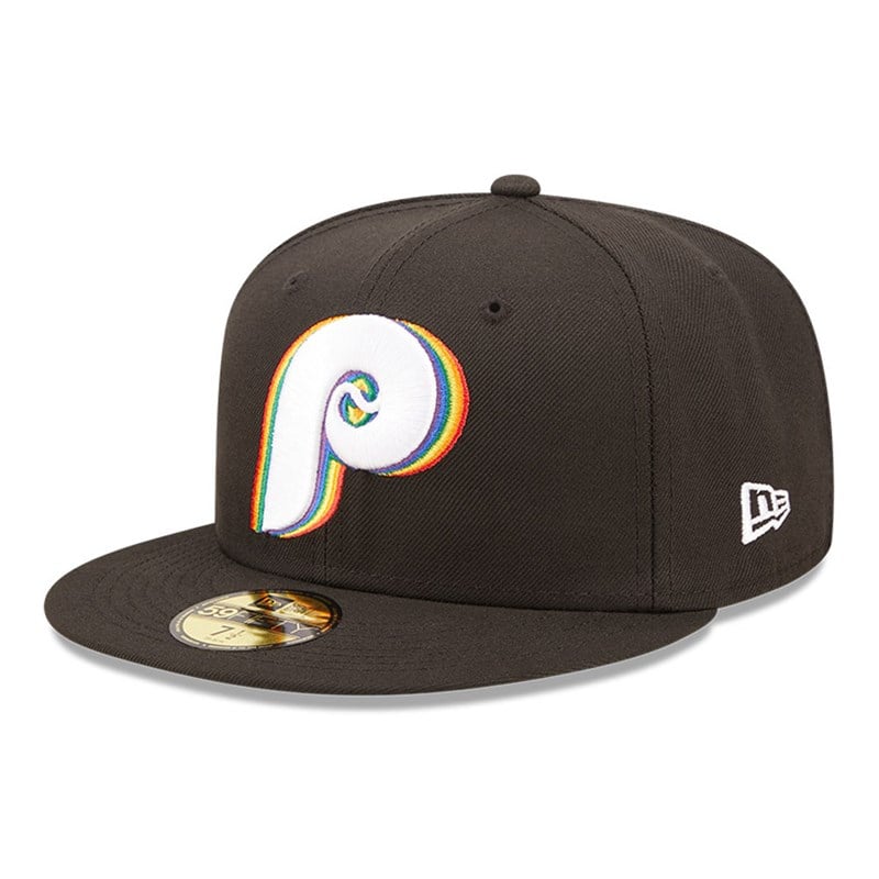 Black New Era Philadelphia Phillies MLB Prismatic Fitted Cap 59fifty | JEOD85672