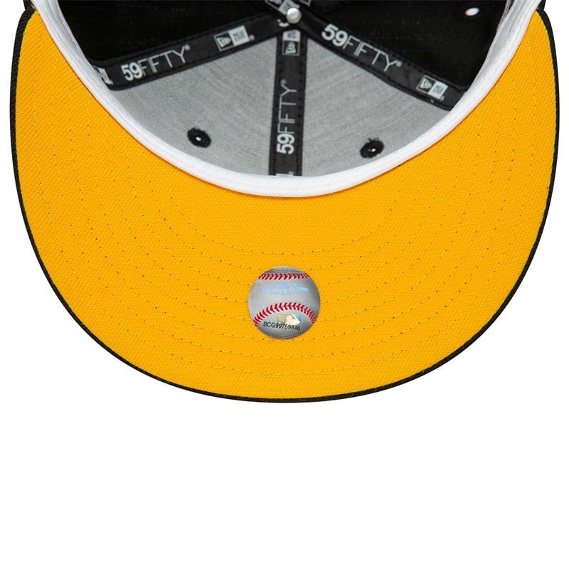 Black New Era Pittsburgh Pirates And Fitted Cap 59fifty | OHXI58163