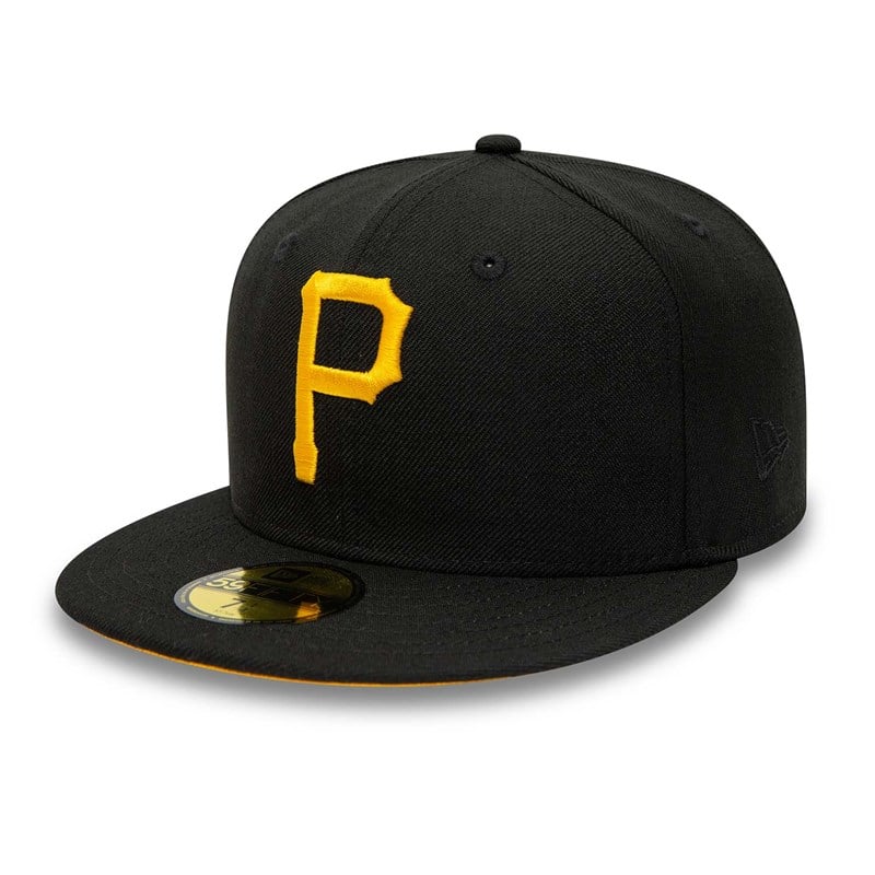 Black New Era Pittsburgh Pirates And Fitted Cap 59fifty | OHXI58163