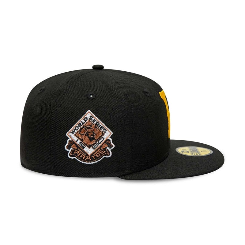 Black New Era Pittsburgh Pirates And Fitted Cap 59fifty | OHXI58163