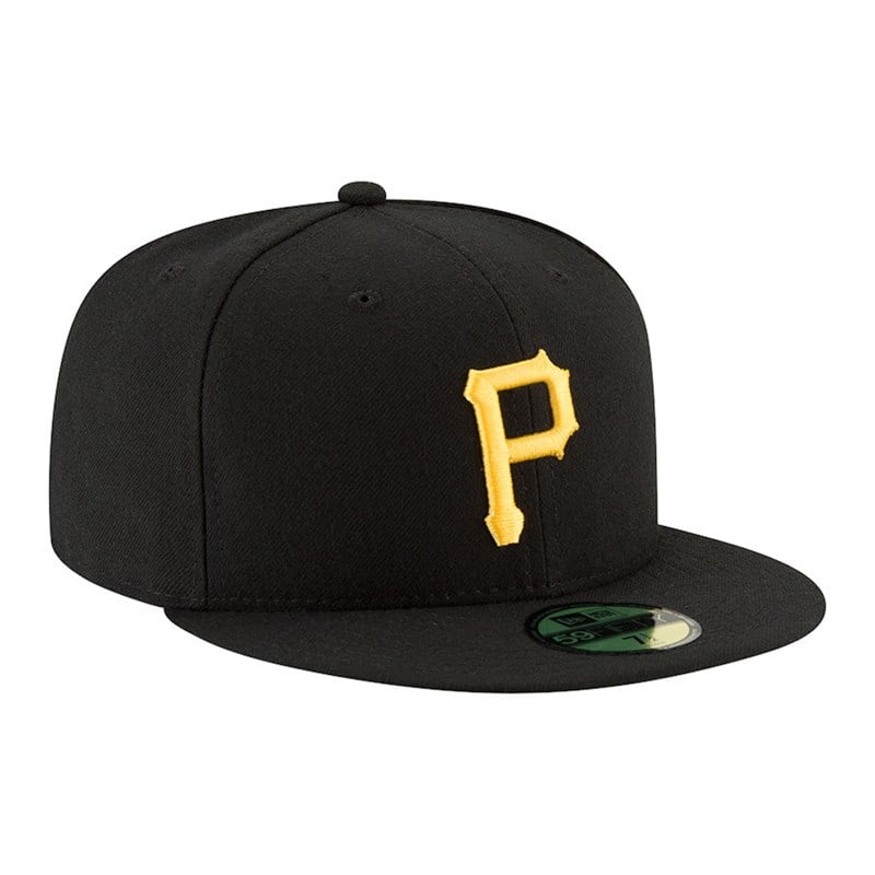 Black New Era Pittsburgh Pirates Authentic On Field Game Cap 59fifty | KDYI83269