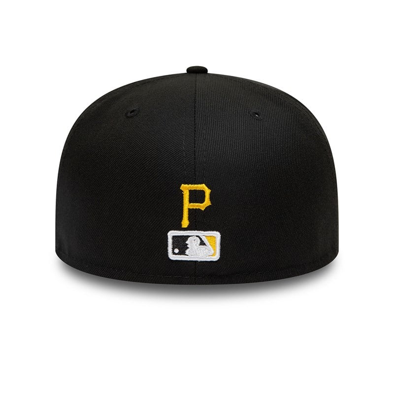 Black New Era Pittsburgh Pirates Dual Logo Fitted Cap 59fifty | WVQR79346