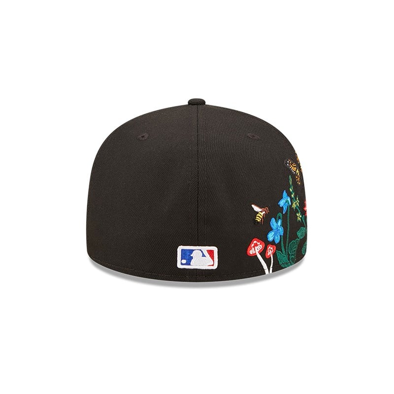 Black New Era Pittsburgh Pirates MLB Blooming Fitted Cap 59fifty | UYST93627