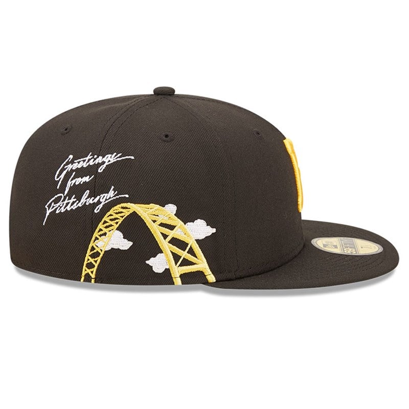 Black New Era Pittsburgh Pirates MLB Cloud Fitted Cap 59fifty | XGSF26309