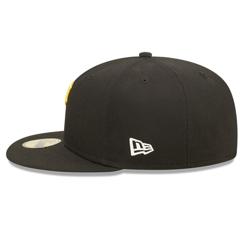 Black New Era Pittsburgh Pirates MLB Pop Sweat Fitted Cap 59fifty | JEXZ70192