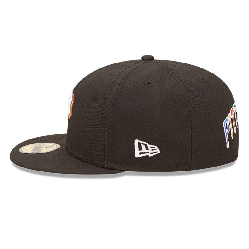 Black New Era Pittsburgh Pirates MLB Prismatic Fitted Cap 59fifty | RKFB17206