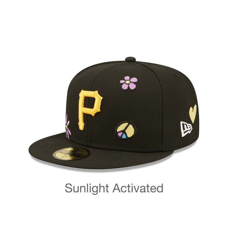 Black New Era Pittsburgh Pirates MLB Sunlight Pop Cap 59fifty | SJHR53802