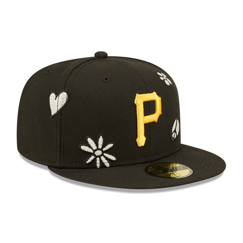 Black New Era Pittsburgh Pirates MLB Sunlight Pop Cap 59fifty | SJHR53802