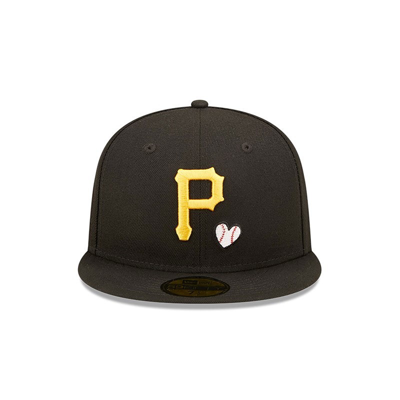 Black New Era Pittsburgh Pirates MLB Team Heart Fitted Cap 59fifty | RUJB61273